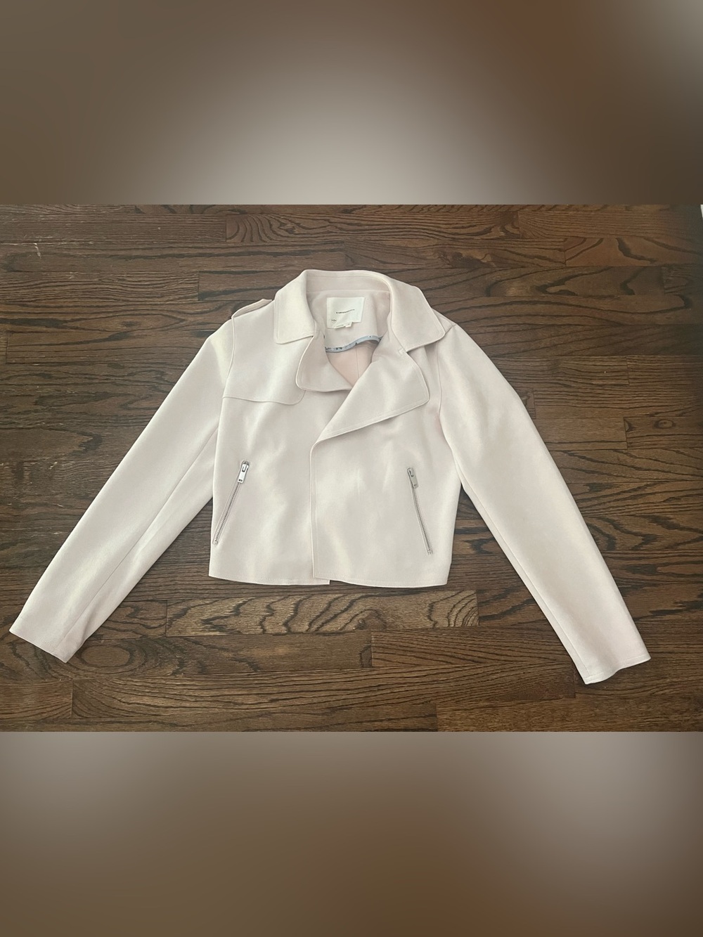 Anthropologie Light Pink Moto Blazer Jacket